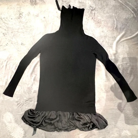Blayde Italy | Dresses | Blayde Designer Black Wool Silk Sweater Dress Size  Sm | Poshmark